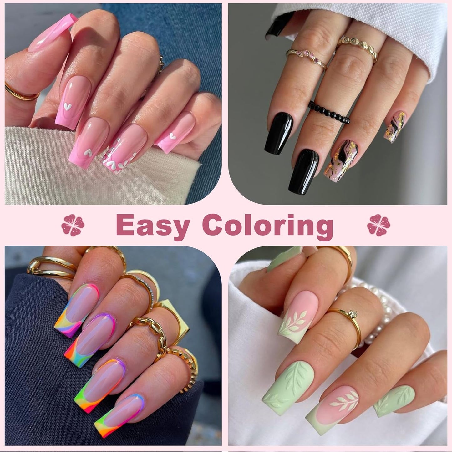 Medium Square Nail Tips, 240pcs Soft Gel Pre-Shaped Acrylic Fake Nails, Half Matte Full Cover Clear Gelly Press on Flase Nail Tips for Extension Nail Manicure Home DIY 12 Sizes Gelly Tips