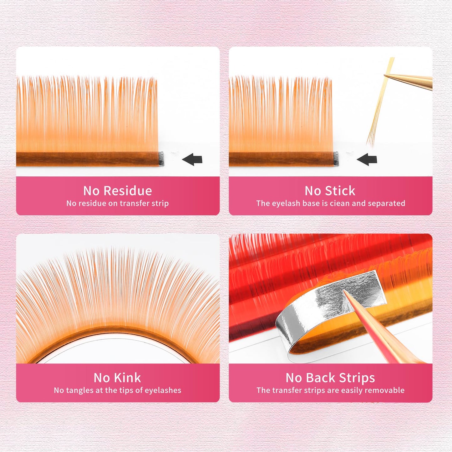 Eyelash Extensions Colored Lashes Extension 0.07 D Curl Lashes 11mm Classic Lash Extensions Soft Individual Lashes 16 Rows Natural False Eyelashes Volume Lashes Professional Use(Colored,0.07-D,11mm)