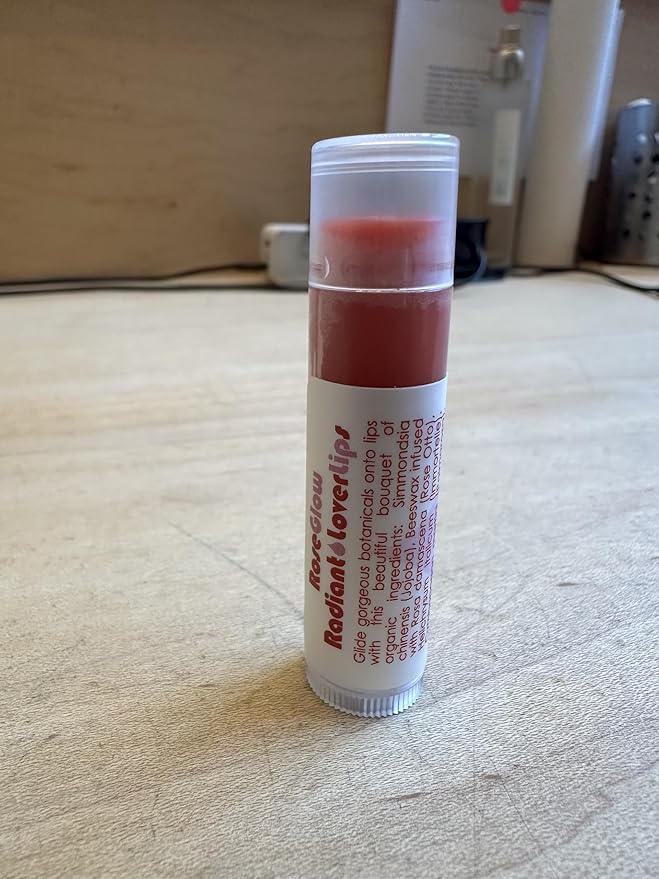 Living Libations - Organic 'Rose Glow Lover Lips' Lip Balm | Natural, Wildcrafted Clean Beauty (2-pack)