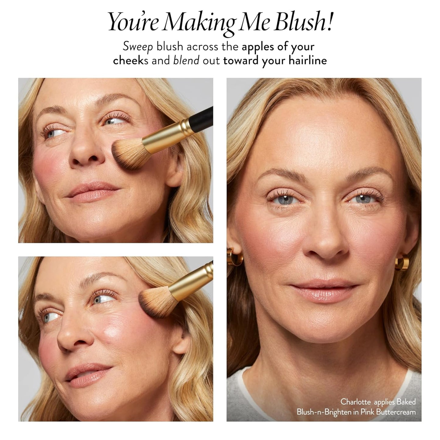 LAURA GELLER NEW YORK Baked Blush-n-Brighten Marbleized Blush + Angled Brush (03 Coral Cove, 47mm)