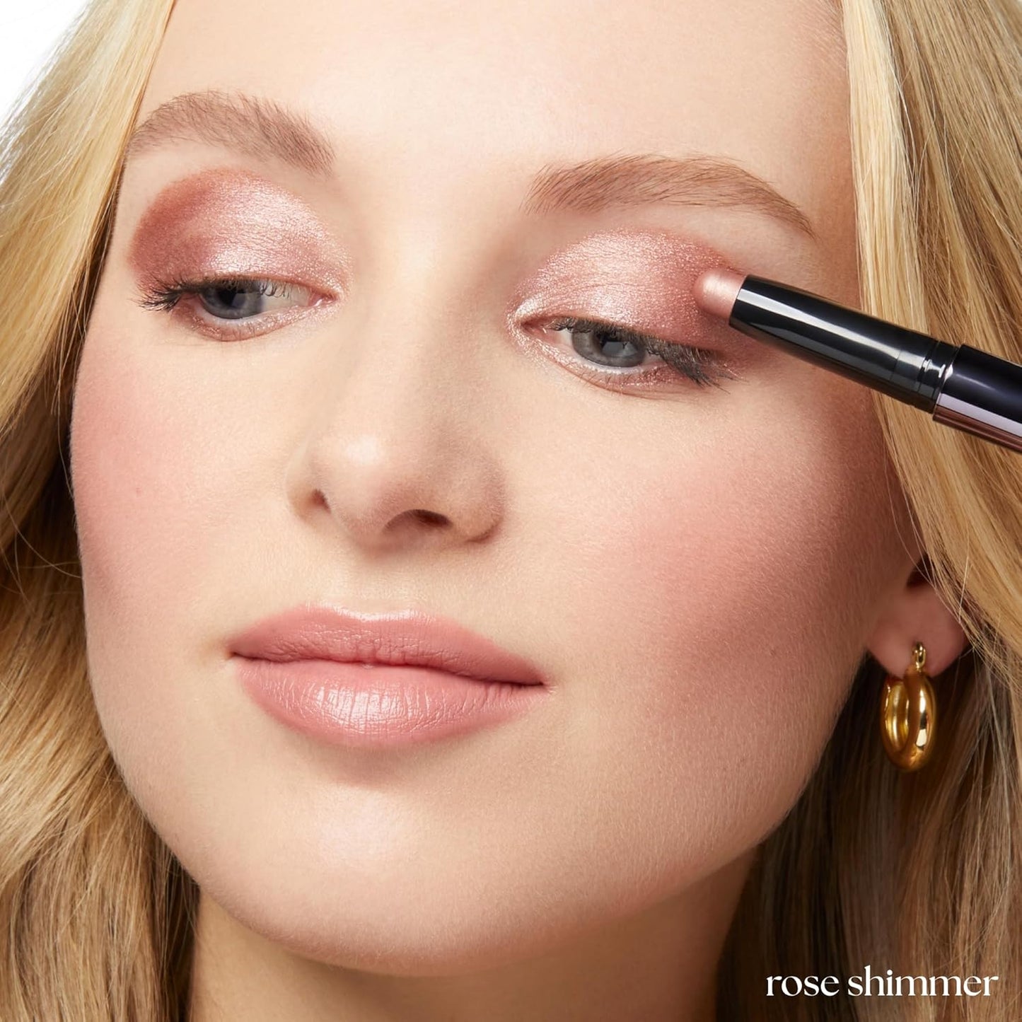 Julep Eyeshadow 101 Cream-to-Powder Waterproof Shadow Stick – Rose Shimmer – Long-Lasting, Crease-Proof, Pearlescent Rose Shimmer Cream Eyeshadow with Built-in Smudger