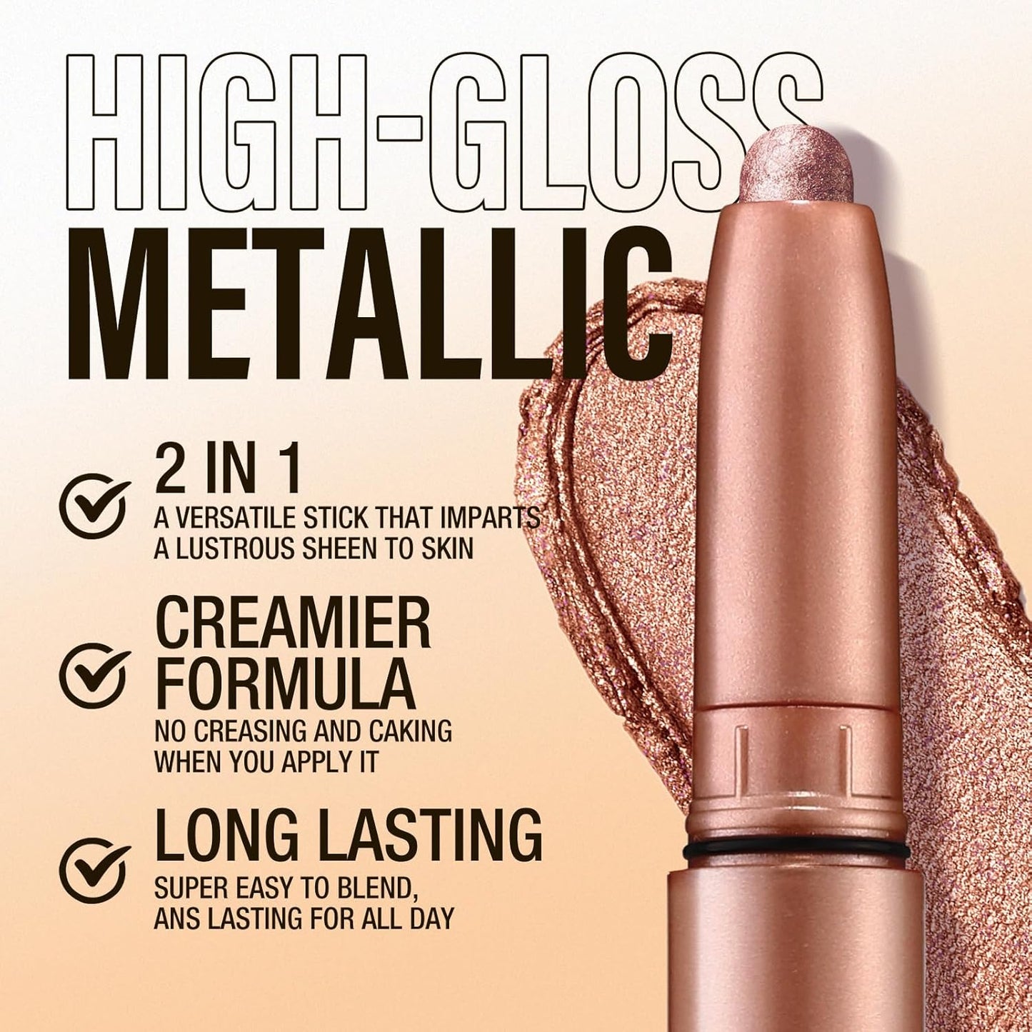 Jolilab Eyeshadow Stick Set, 2 PCS Matte Professional Bright-Colored Contouring and Highlight Eyeshadow Stick, Cream Waterproof Long Lasting High Pigmented Eye Shadow. (2, 01+22 2pcs)