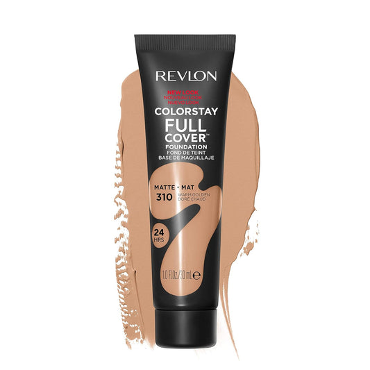 Revlon Liquid Foundation, ColorStay Face Makeup for Normal and Dry Skin, Longwear Full Coverage with Matte Finish, Oil Free, Warm Golden, 1.0 Fl Oz