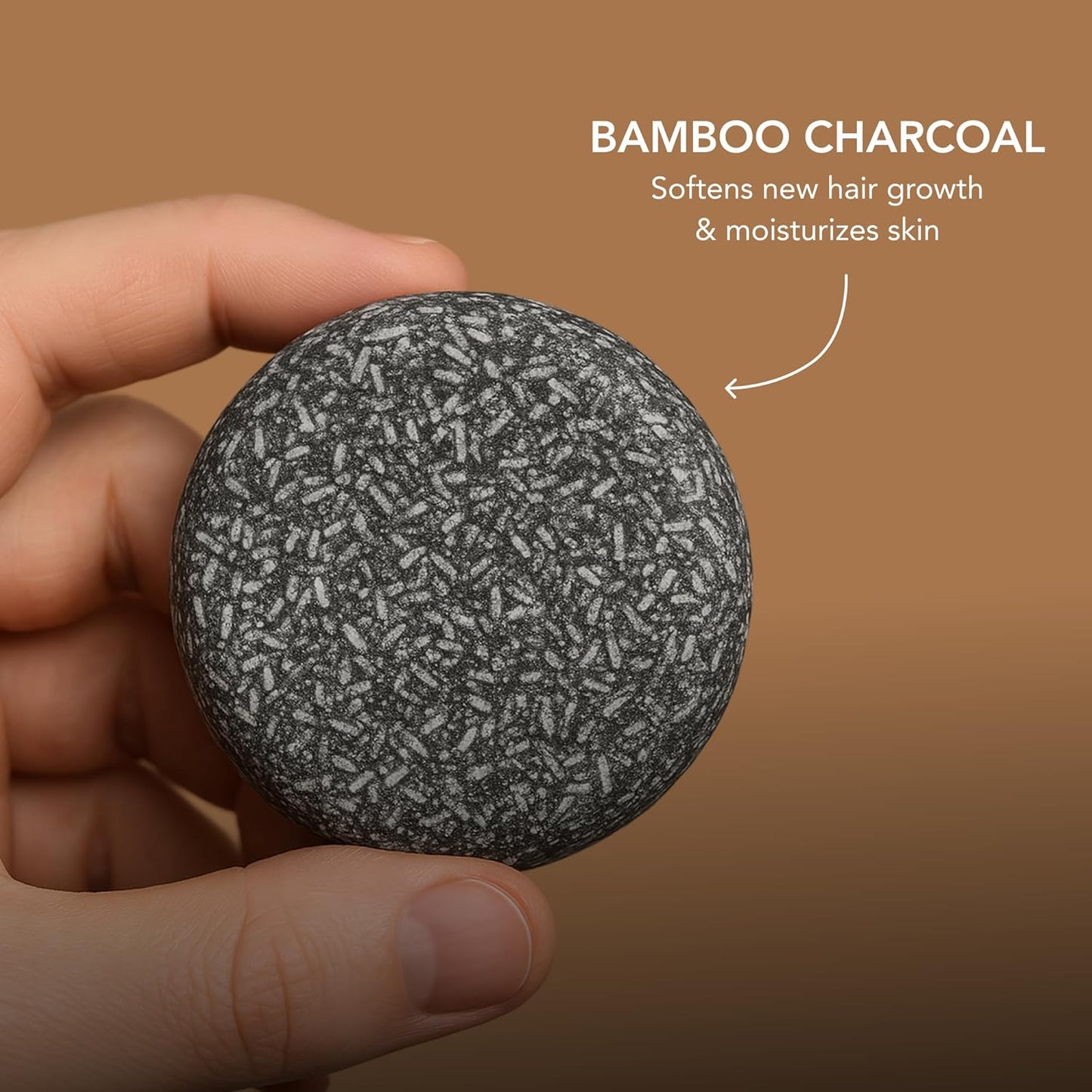Mane Beard Shampoo Bar for Men | Natural Charcoal Beard Wash with Bamboo Charcoal, Ginseng & Shea Butter | Handmade Beard & Hair Care Soap Bar | Gentle, Sulfate-Free Grooming for All Hair Types