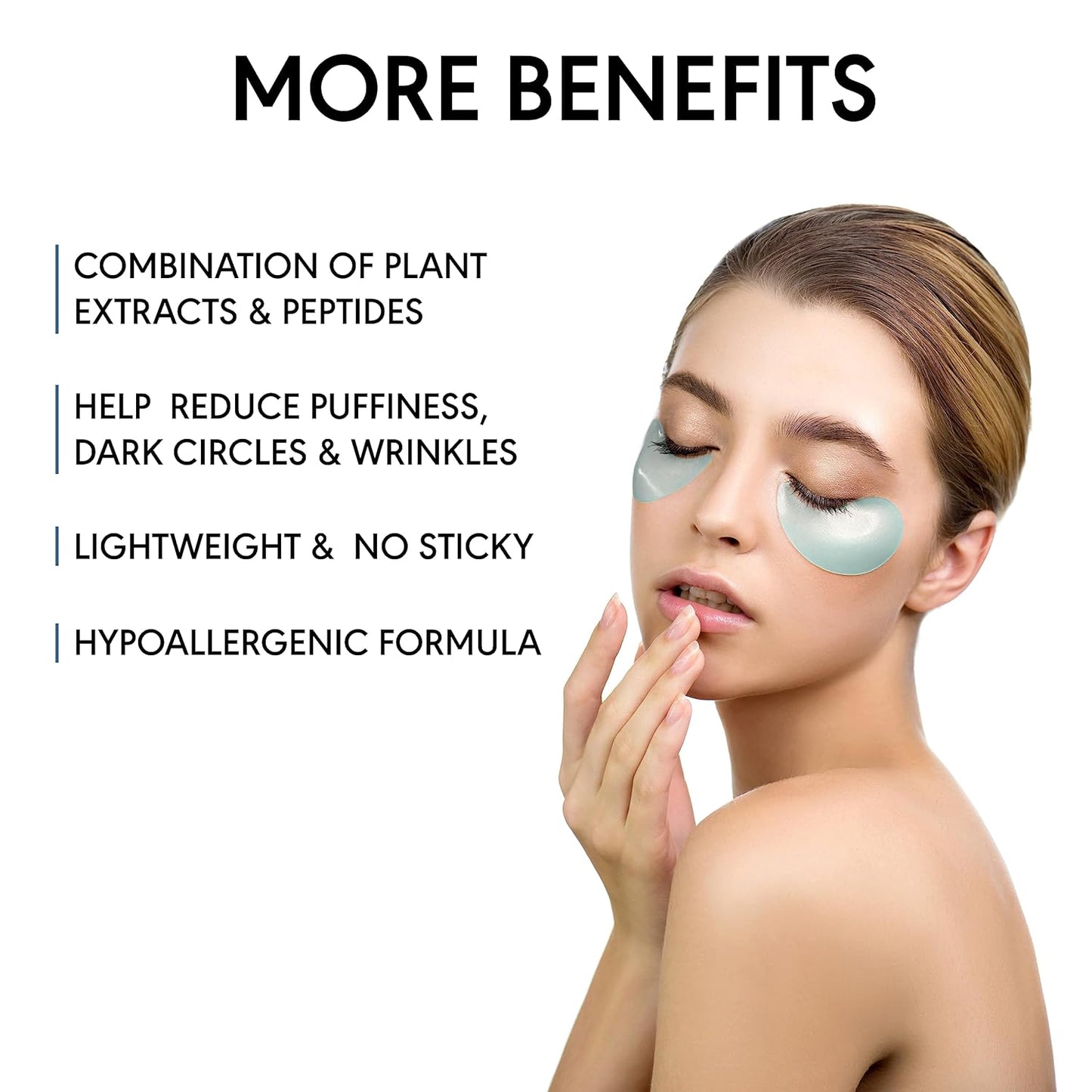 Under Eye Patches for Puffy Eyes - Hyaluronic Acid and Collagen - Under Eye Mask for Eye Bags, Dark Circles, Fine Lines - Deep Skin Moisturizing - 30 Pairs, American Quality