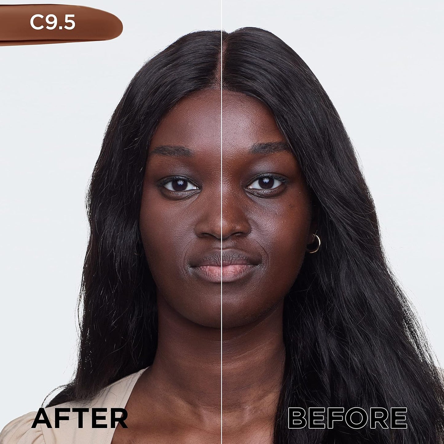 L'Oréal Paris True Match Super-Blendable Foundation, Medium Coverage Liquid Foundation Makeup with SPF 17, C9.5, Deep, 1 Fl Oz (Pack of 2)