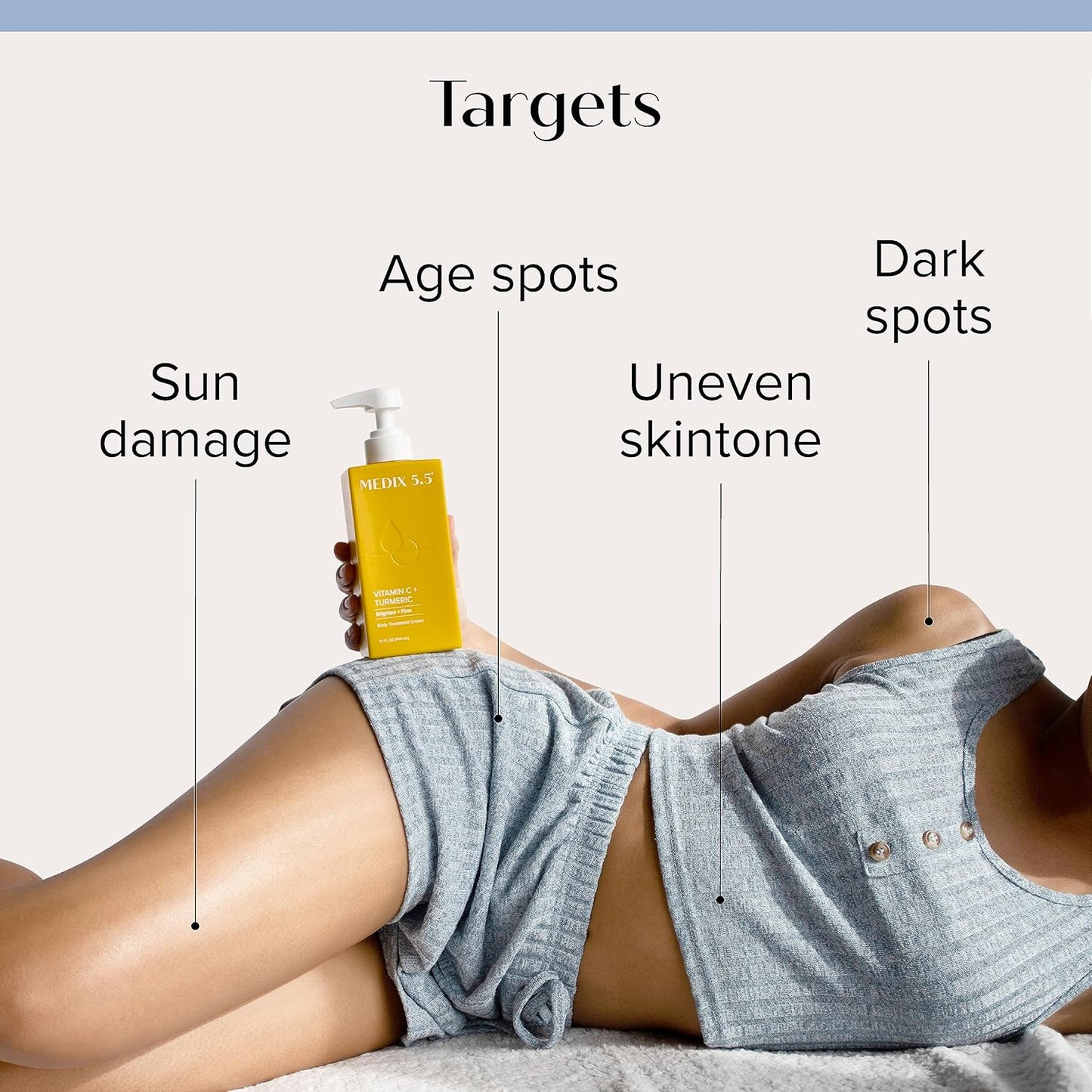 Medix 5.5 Anti Aging Skin Care 3PC Set | Vitamin C Body Cream + Exfoliating AHA Glycolic Acid Foaming Face & Body Wash + Vitamin F Booster Serum, Wash + Treat + Hydrate Skincare Set