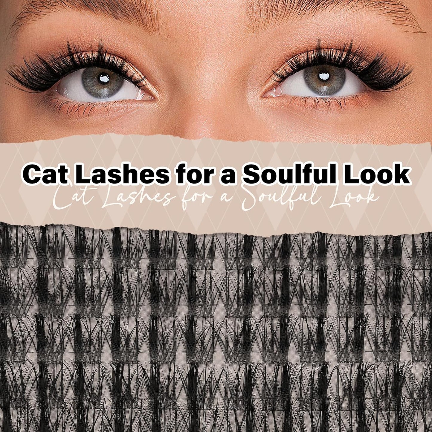 JMS&JMS 156Pcs Lash Clusters CC Curl 8-18mm Eyelash Clusters Wispy DIY Lash Extensions Super Thin Band Soft and Easy to Wear (Side Spike-8-18mix)