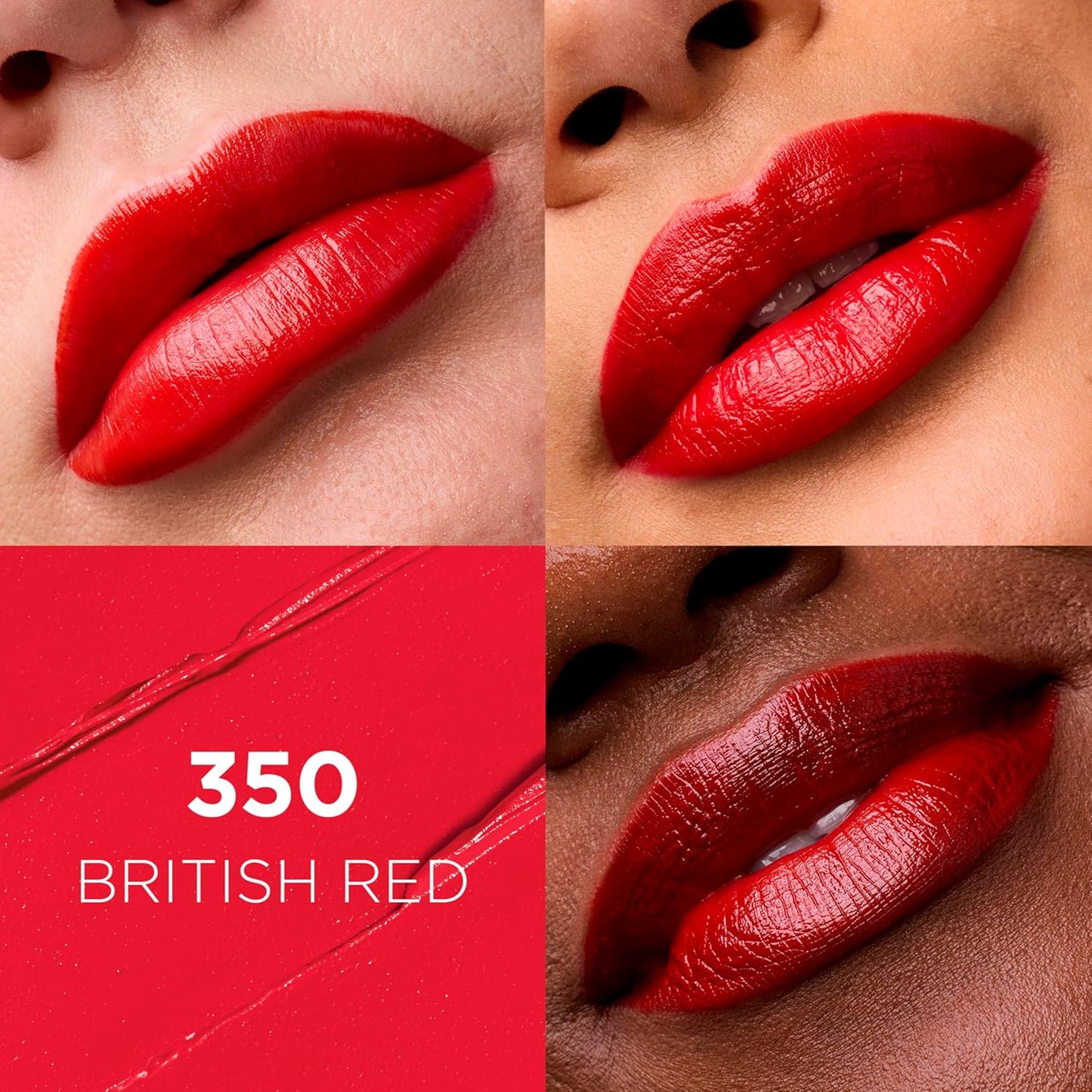 L'Oreal Paris Colour Riche Original Creamy, Hydrating Satin Lipstick with Argan Oil and Vitamin E, British Red , 1 Count