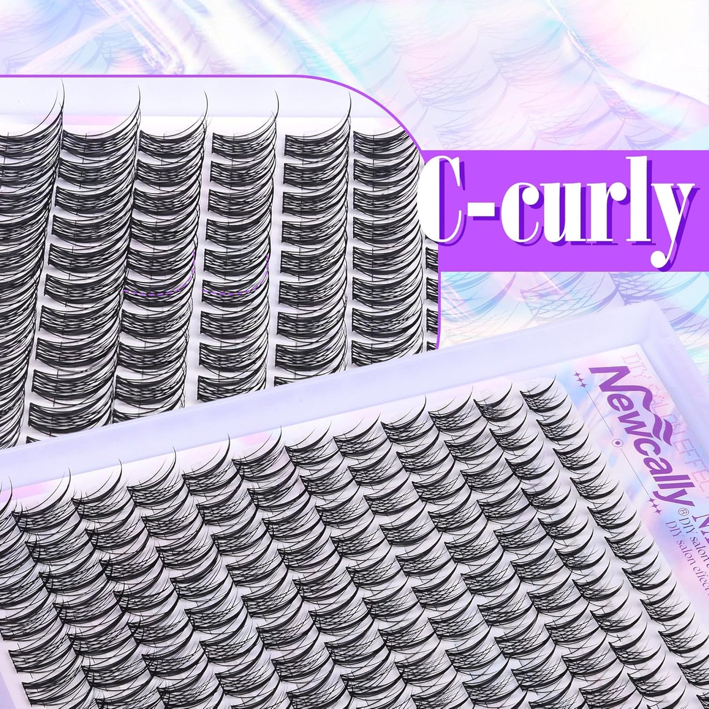 Lash Clusters Manga Lash Extension Natural Wispy Eyelash Clusters Eyelash Extension C-curly Individual Lashes 10-16MM Cluster Lashes by Newcally