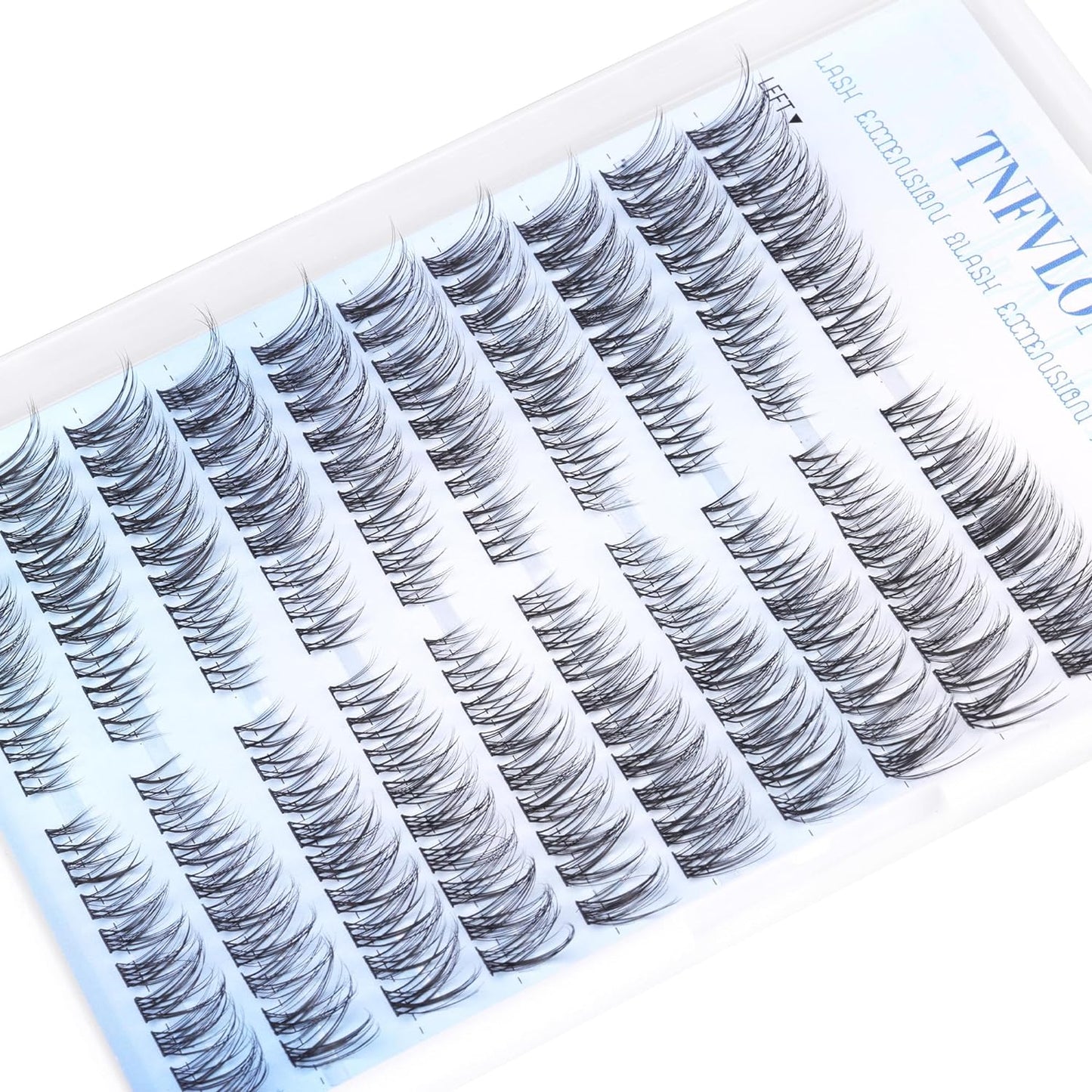 Wispy Lash Extension Kit Natural Lash Clusters 180Pcs Individual Lashes Clusters Kit Natural Eyelash Extension Kit C Curl Cluster Eyelash Extensions with Bond and Seal and Tweezers by TNFVLONEINS