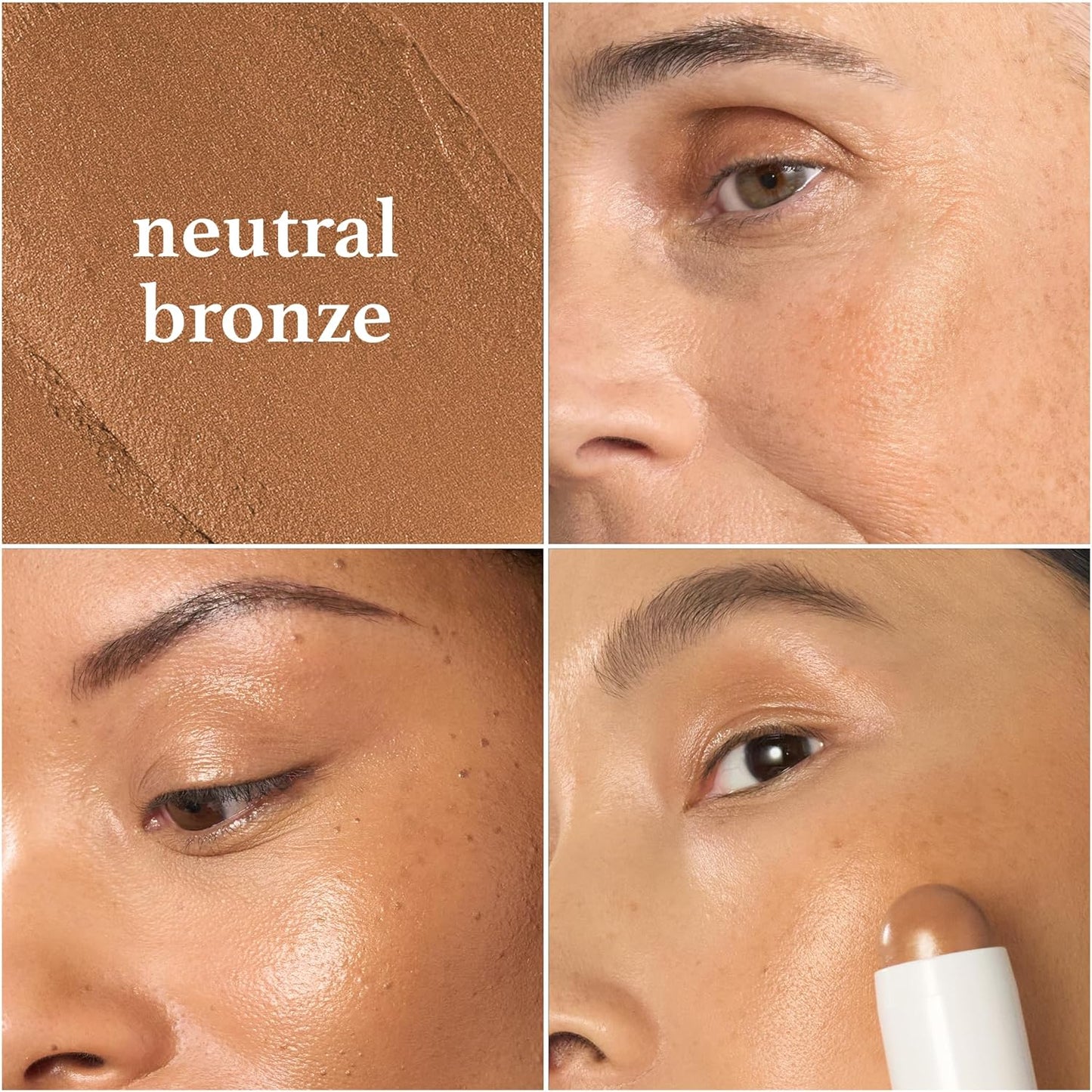 Julep Skip The Brush Cream to Powder Blush Stick - Neutral Bronze - Blendable and Buildable Color - 2-in-1 Blush and Lip Makeup Stick